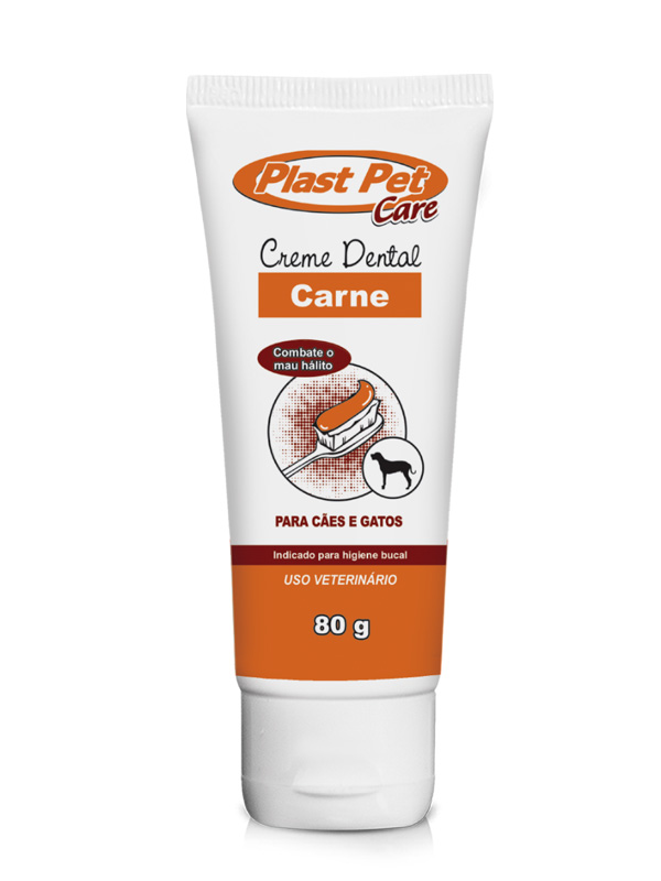 Creme Dental Plast Pet Care - Carne 80g