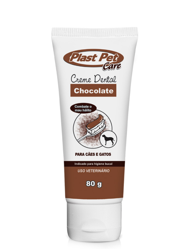 Creme Dental Plast Pet Care - Chocolate 80g