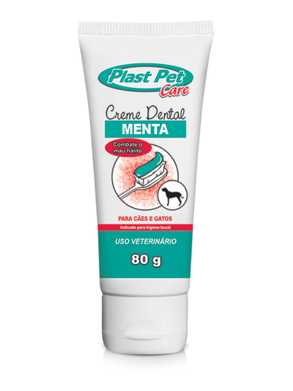 Creme Dental Plast Pet Care - Menta 80g