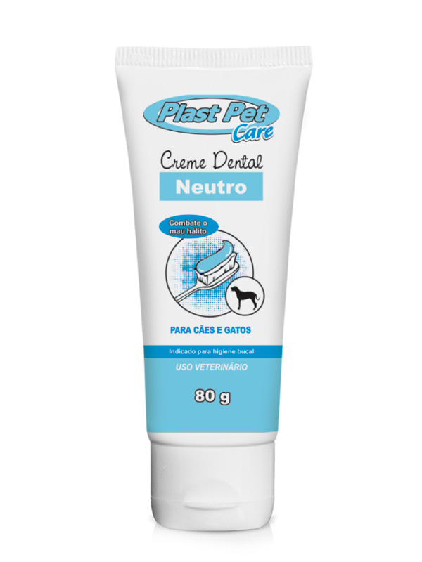 Creme Dental Plast Pet Care - Neutro 80g