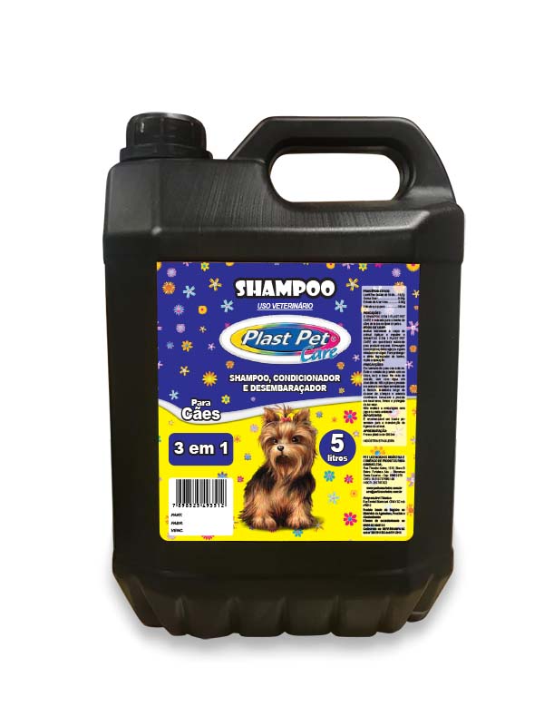 Plast Pet Care - Shampoo, Condicionador e Desembaraçador 3 em 1 - 5 litros