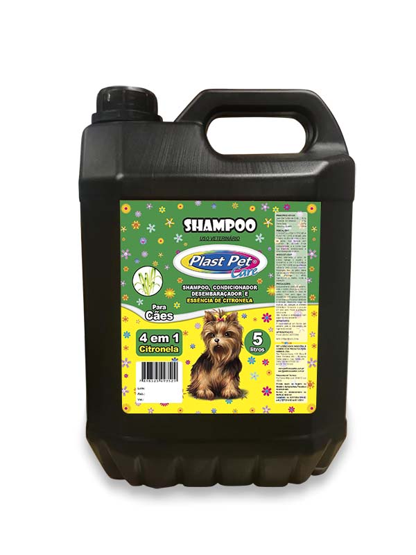 Plast Pet Care - Shampoo, Condicionador e Desembaraçador 4 em 1 - 5 litros