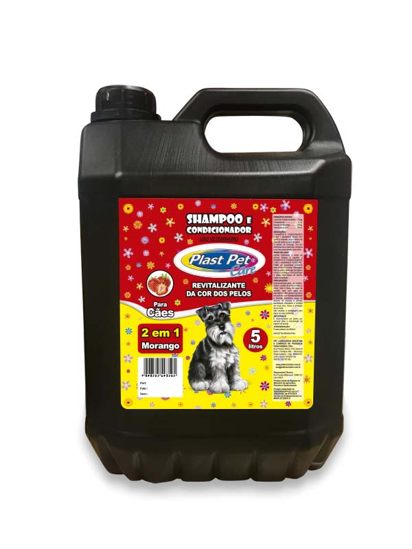 Plast Pet Care - Shampoo e Condicionador Morango - 5 litros