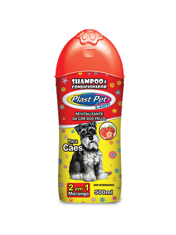 Plast Pet Care - Shampoo e Condicionador Morango - 500 ml